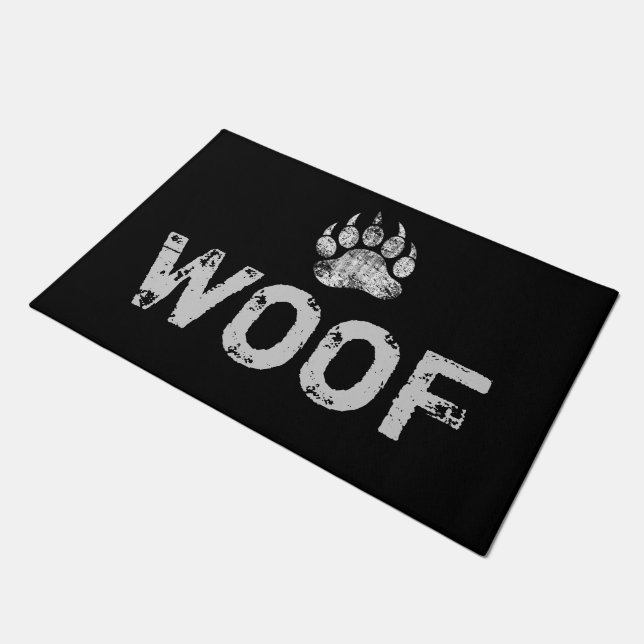 woof Bear paw Doormat (Angled)