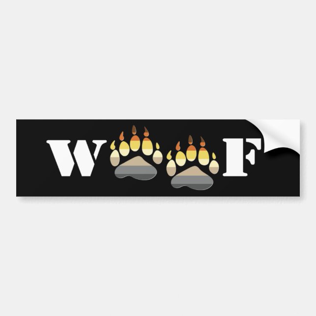 Woof Bumper Sticker (Front)