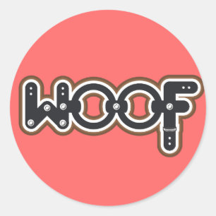 Woof Classic Round Sticker