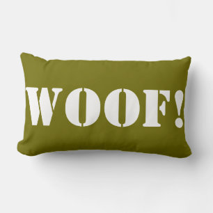 Woof! - decorative throw pillow