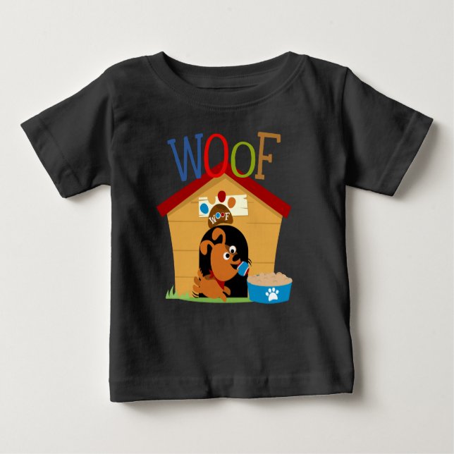 Woof Dog Baby T-Shirt (Front)