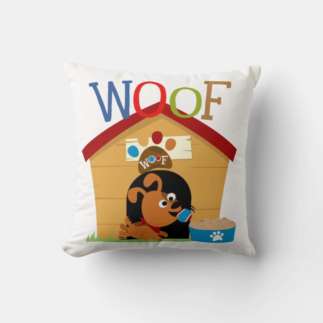 Woof Dog Cushion (Front)
