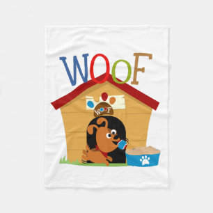 Woof Dog Fleece Blanket