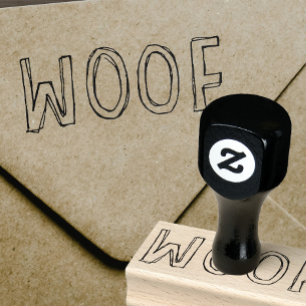 WOOF   Dog Lover's Rubber Stamp