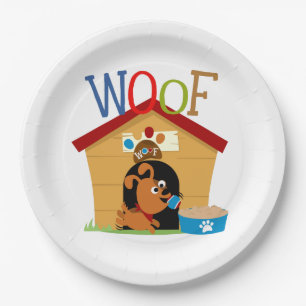 Woof Dog Paper Plate