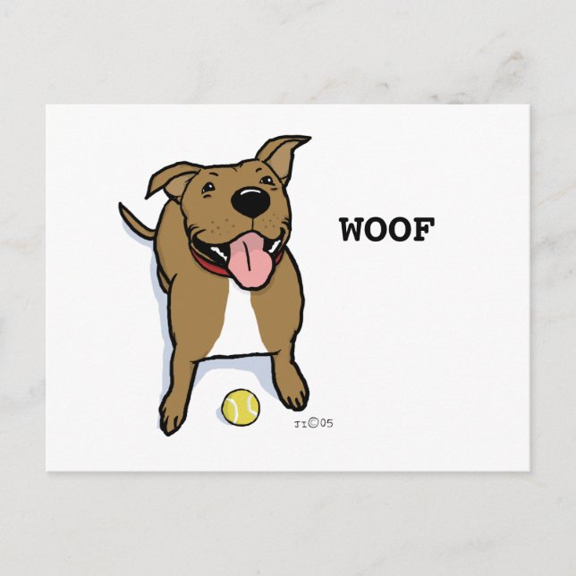 Woof Dog Postcard (Front)