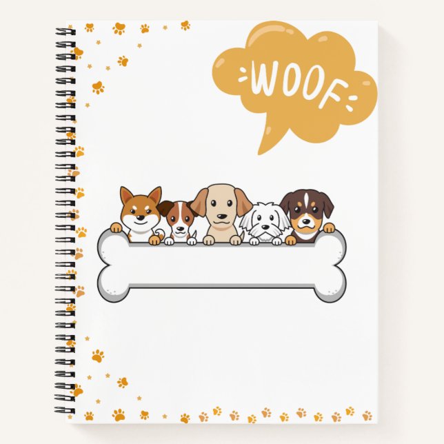 WOOF” Dog Squad  Notebook (Front)