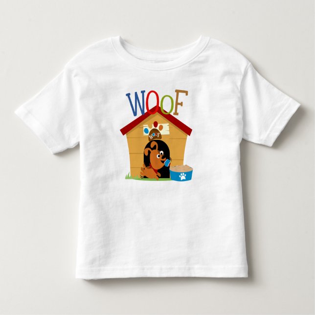 Woof Dog Toddler T-Shirt (Front)