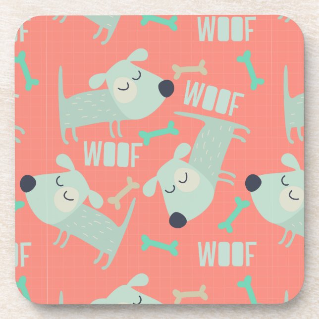 Woof Dogs and Bones Coaster (Front)