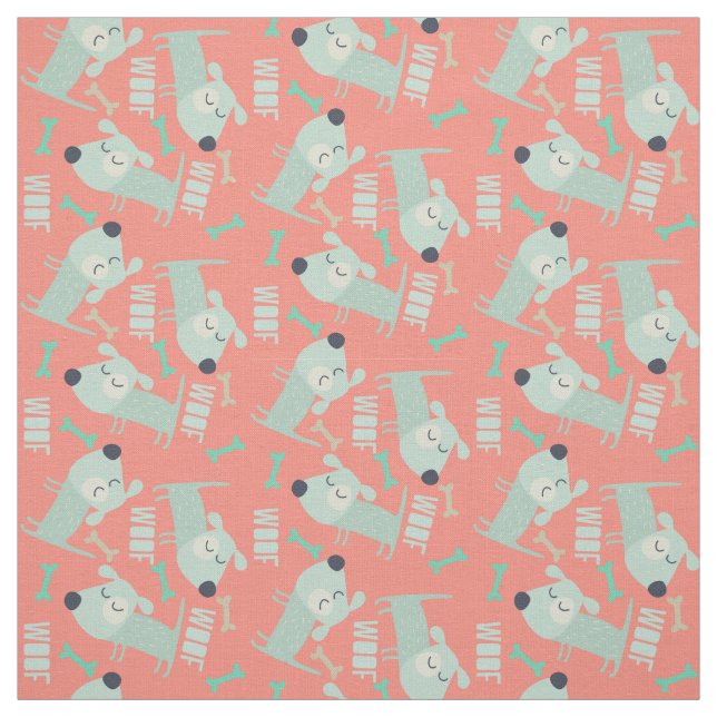 Woof Dogs and Bones Fabric (Swatch)
