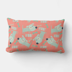 Woof Dogs and Bones Lumbar Cushion
