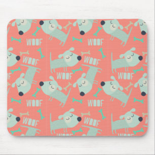 Woof Dogs and Bones Mouse Pad