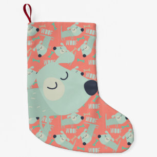 Woof Dogs and Bones Small Christmas Stocking