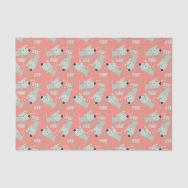 Woof Dogs and Bones Tissue Paper (Front)