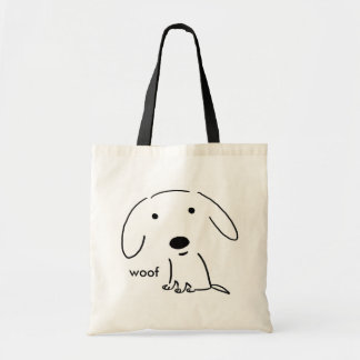 Woof Puppy Dog | Cute Pet Art Tote Bag
