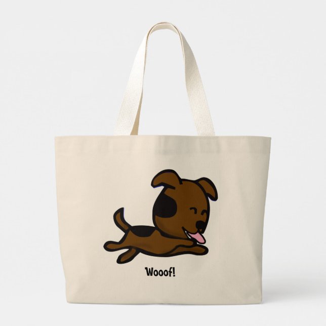 Woof Puppy Joy Tote Bag (Back)