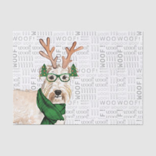 Woof Words and Christmas Wheaten Terrier Lover Tissue Paper