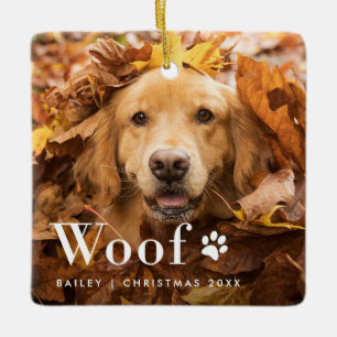 Woof Your Dog's Photos and a Paw Print Ceramic Tree Decoration