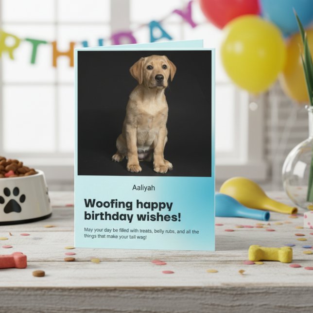 Woofing Happy Birthday Labrador Card  (Woofing Happy Birthday Labrador Card)