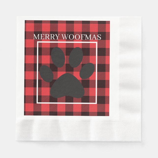 WoofmasThrow Pillow Napkin (Front)