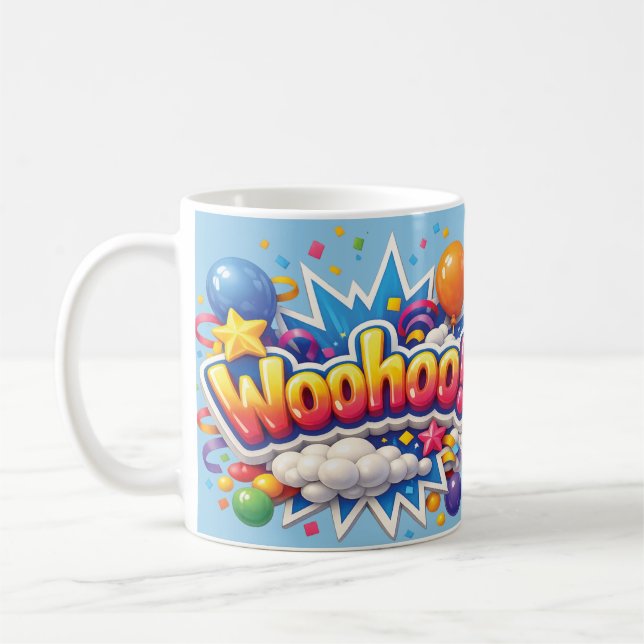 Woohoo Blue Coffee Mug (Left)