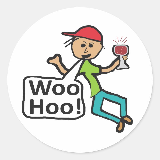 Woohoo! Classic Round Sticker (Front)