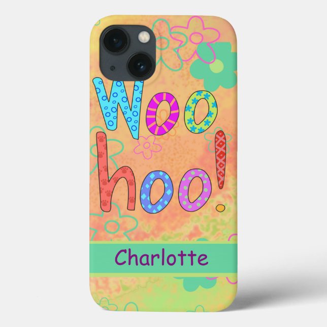 WooHoo Name Personalised Orange Graphic Art Case-Mate iPhone Case (Back)