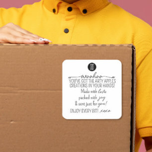 Woohoo Thank You Sticker – Custom Branding