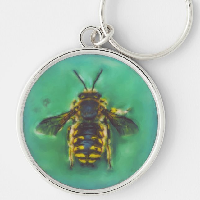 Wool Carder Bee Key Ring (Front)
