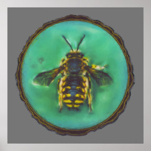 Wool Carder Bee Poster