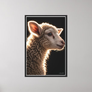 Wool Cloud Portrait Canvas Print