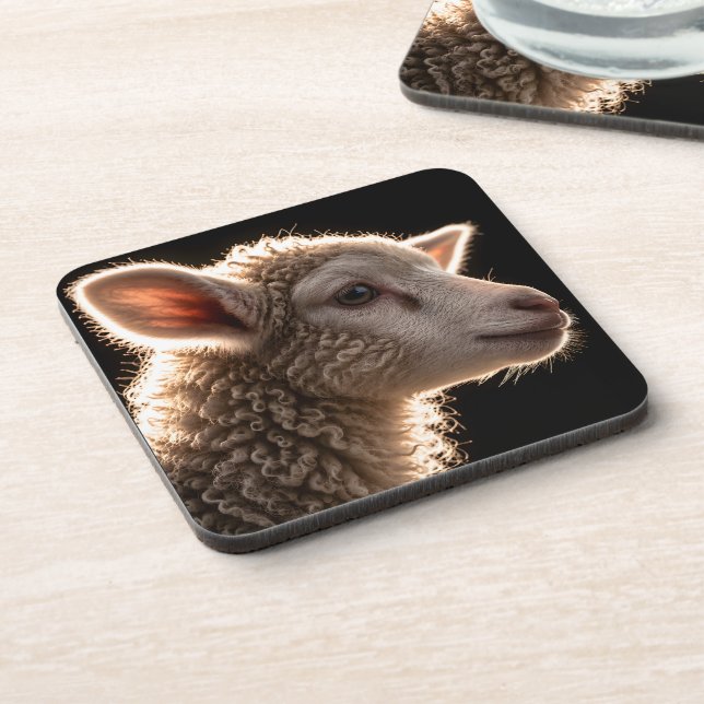 Wool Cloud Portrait Coaster (Left Side)