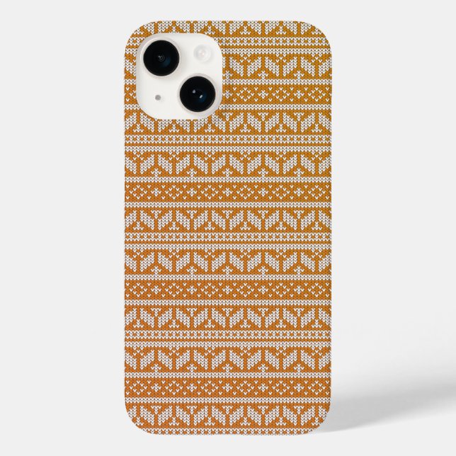Wool Cross Stitch Knit Knitted Christmas Pattern | Case-Mate iPhone Case (Back)