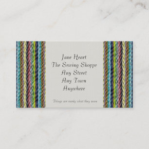 Wool Fabric Effect Textiles Business Card