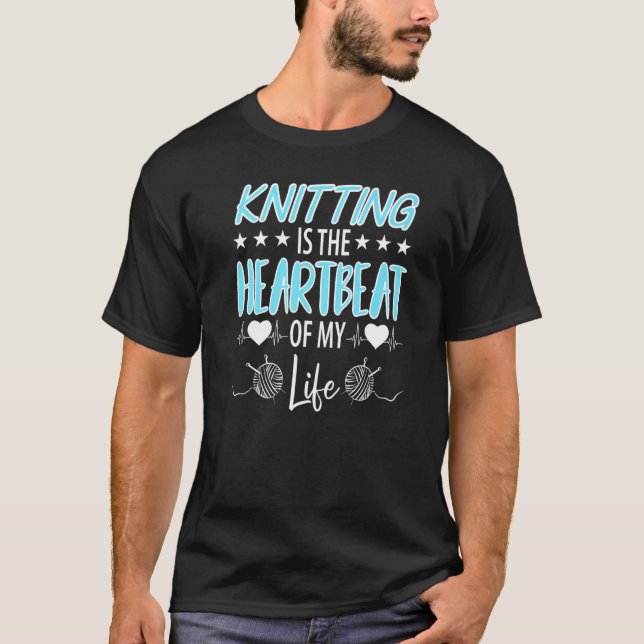Wool Knitting Crochet Wool Kneul Funny Knitting  1 T-Shirt (Front)