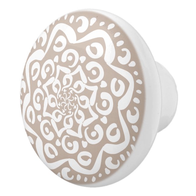 Wool Mandala Ceramic Knob (Right)