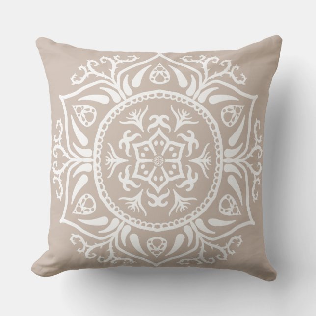 Wool Mandala Outdoor Cushion (Front)