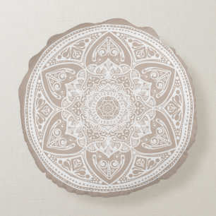 Wool Mandala Round Cushion