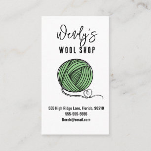wool shop workshop business card