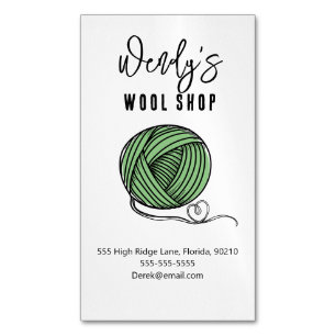 wool shop workshop  magnetic business card