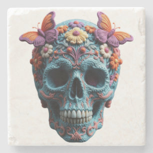 Wool Skull Stone Coaster