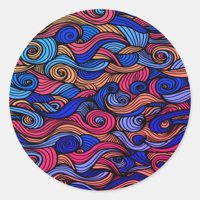 Wool Topped paisley       Classic Round Sticker (Front)