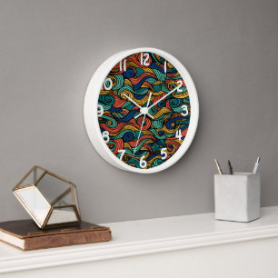 Wool Topped paisley      Clock