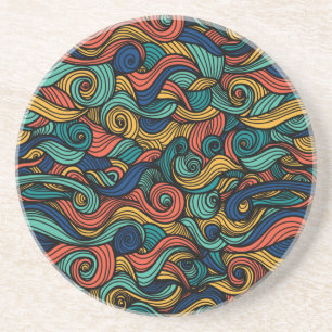 Wool Topped paisley Coaster