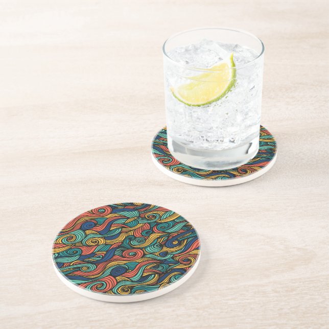 Wool Topped paisley      Coaster (Side)