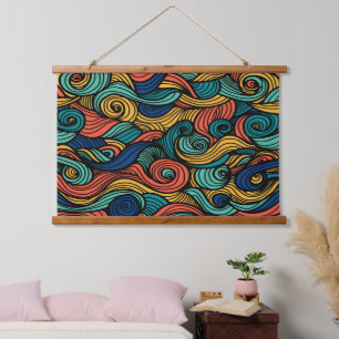 Wool Topped paisley Hanging Tapestry