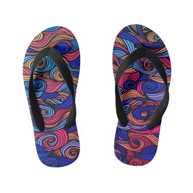 Wool Topped paisley    Kid's Jandals (Footbed)