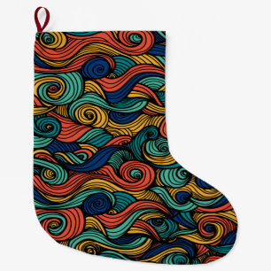 Wool Topped paisley Large Christmas Stocking