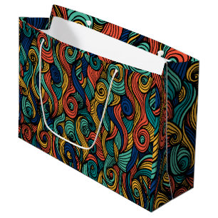 Wool Topped paisley      Large Gift Bag