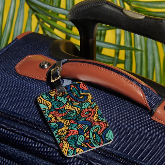 Wool Topped paisley      Luggage Tag (Front Insitu 1)